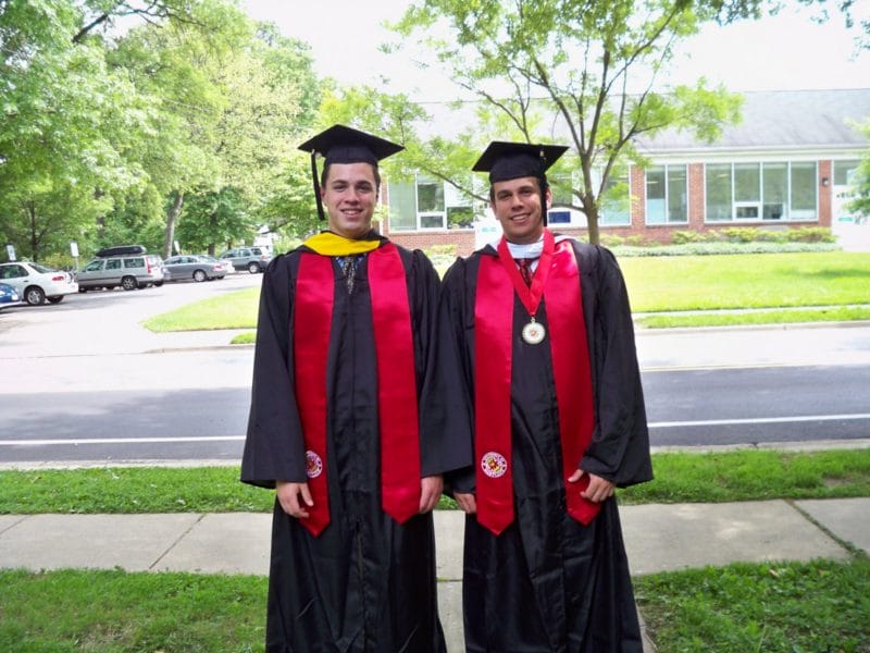 The boys graduate from college