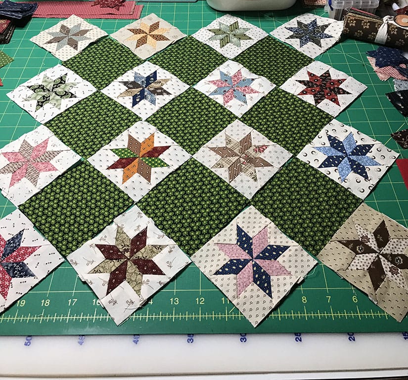 Lemoyne star quilt blocks