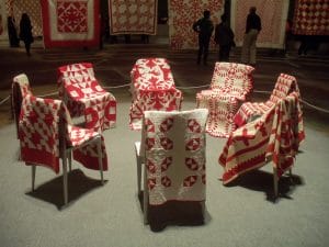 Quilts on chairs