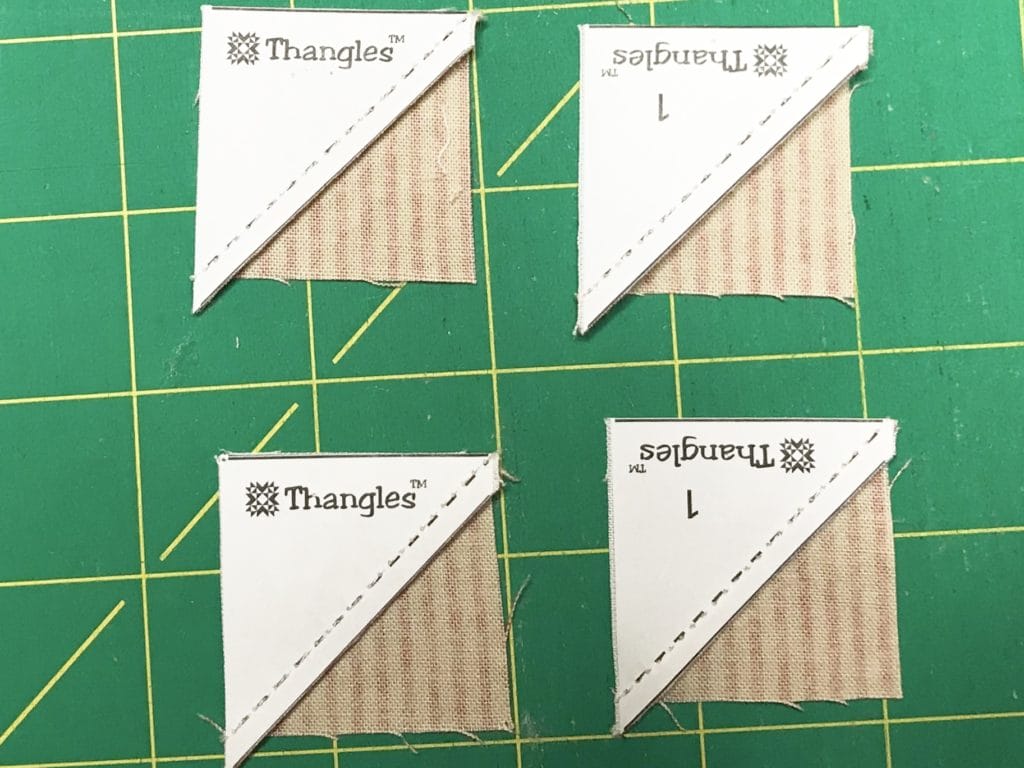 pressed half square triangles